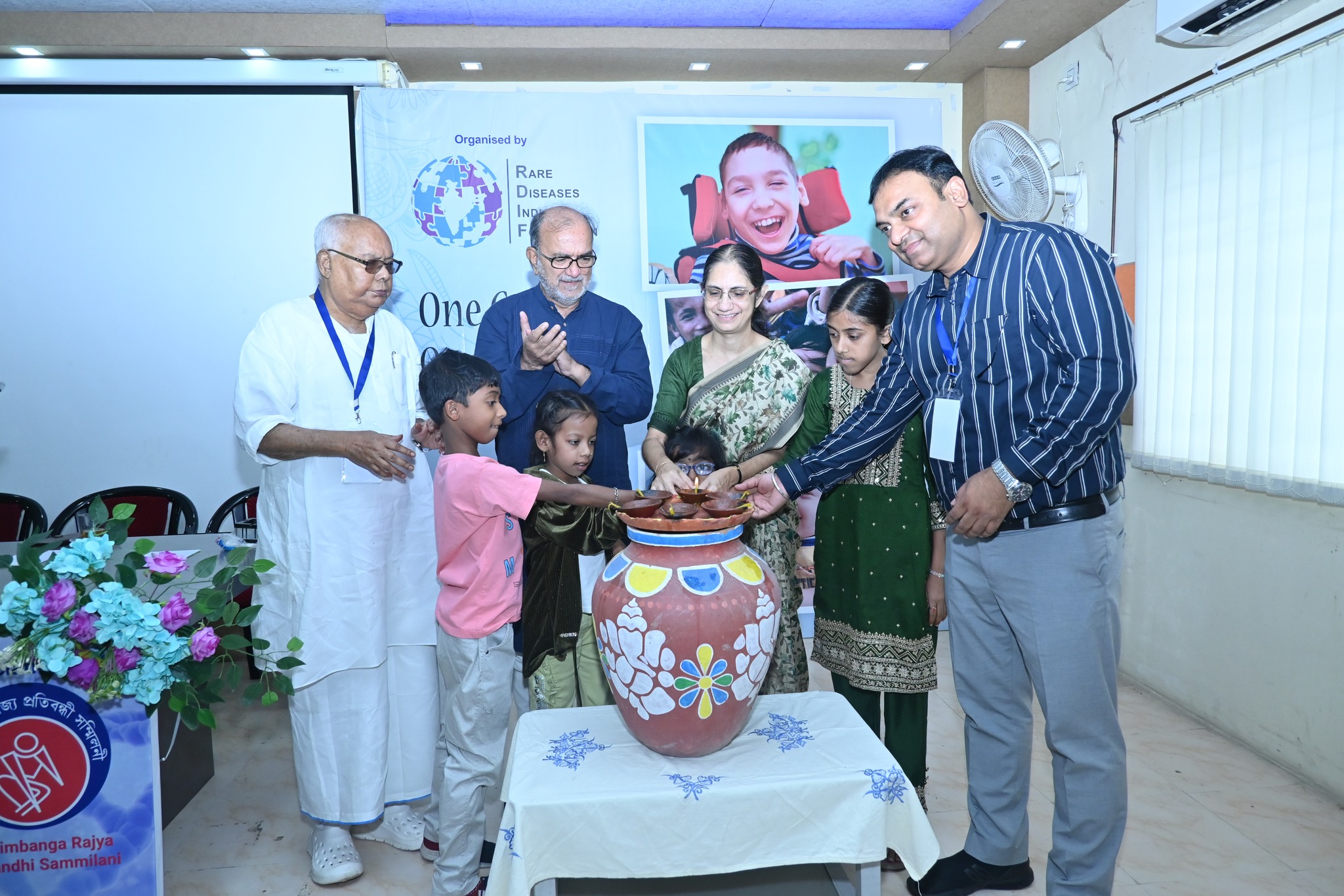 A research poster presentation on rare genetic disorders.